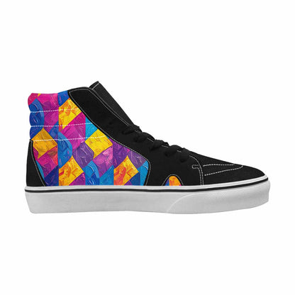 WOMEN'S Pansexual Flag Color High Top Canvas Cottagecore Sneakers