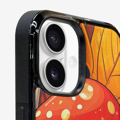 iPhone 16 Plus Case — Bold Autumn Mushroom Bold Autumn Mushroom, Custom Printed Phone Case