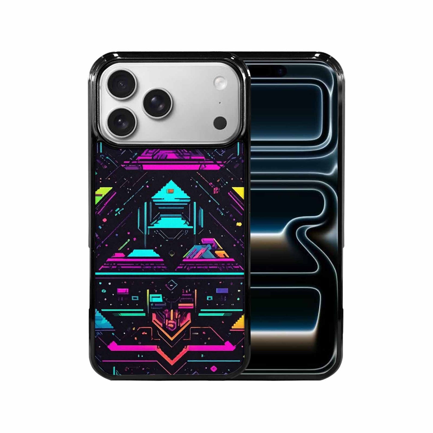 iPhone 17 Pro Max Case — Retro Pixel Art Pattern, Retro Vintage, Personalized Phone Case