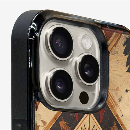 iPhone 15 Pro Max Case — Native American Geometric Pattern Arrows Feathers, Customized Protective Case