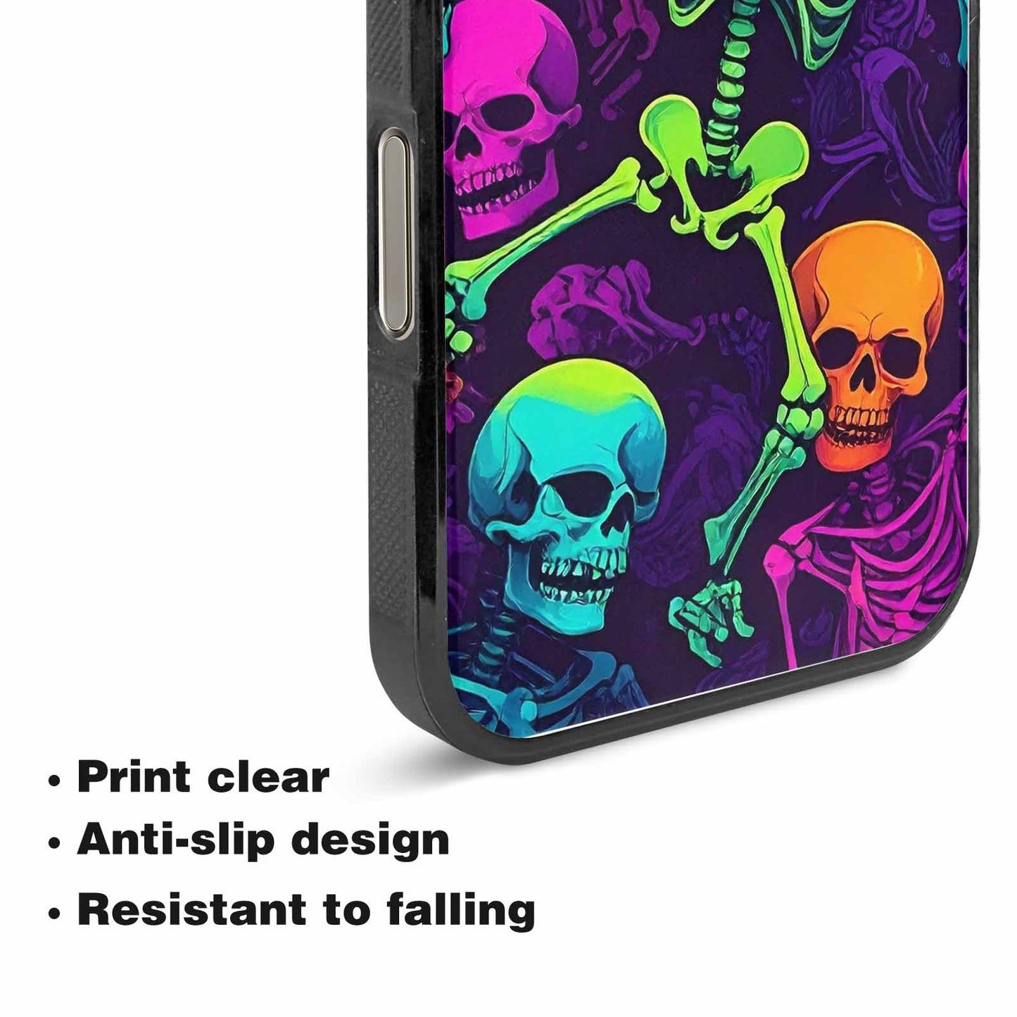 iPhone 15 Pro Max Case — Glowing Skeleton Pattern Hundreds Of Small, Personalized Phone Case