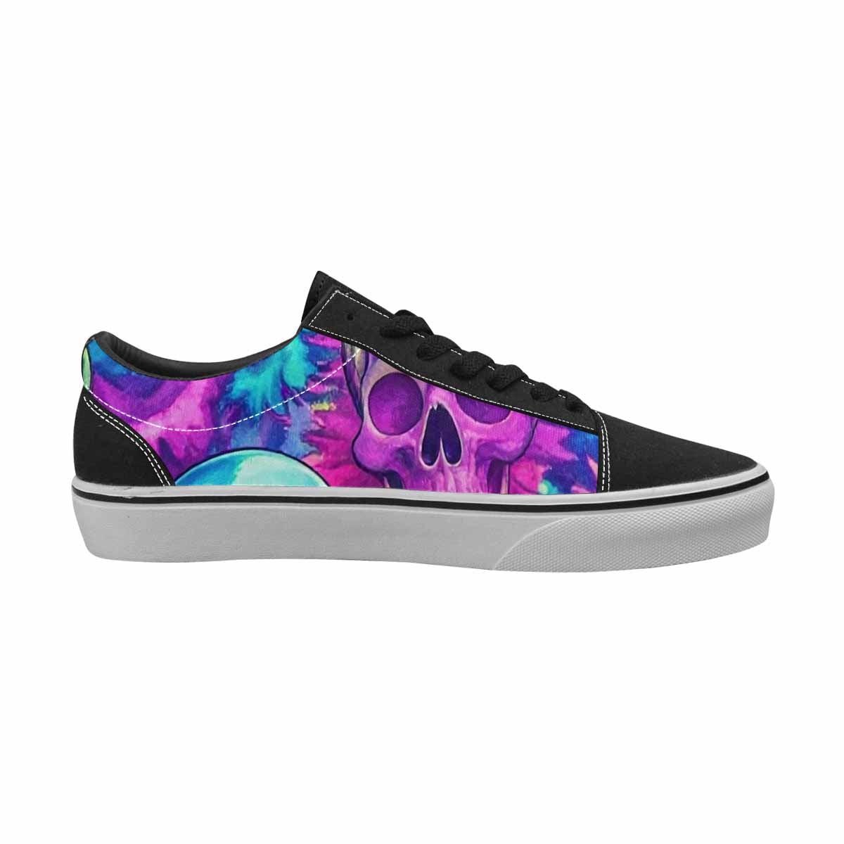 MEN'S Tie Dye Skulls Print Canvas Lace-Up Cottagecore Sneakers
