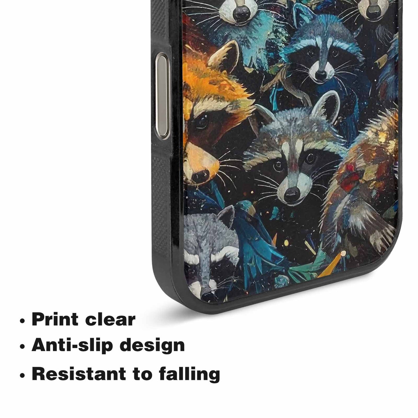 iPhone 16 Pro Max Case — Raccoon Bandit Raccoon Bandit Pattern Hundreds, Custom Phone Case