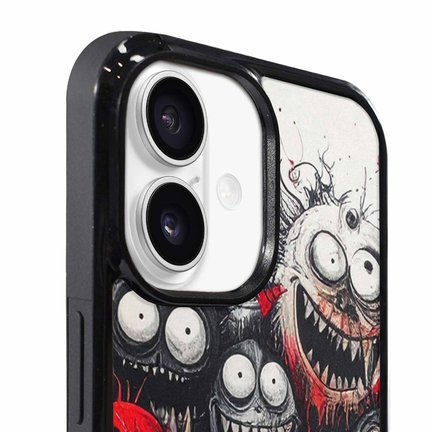 iPhone 17 Case — Black &amp; Red Ink Cartoon Cute, Unique Phone Case Design