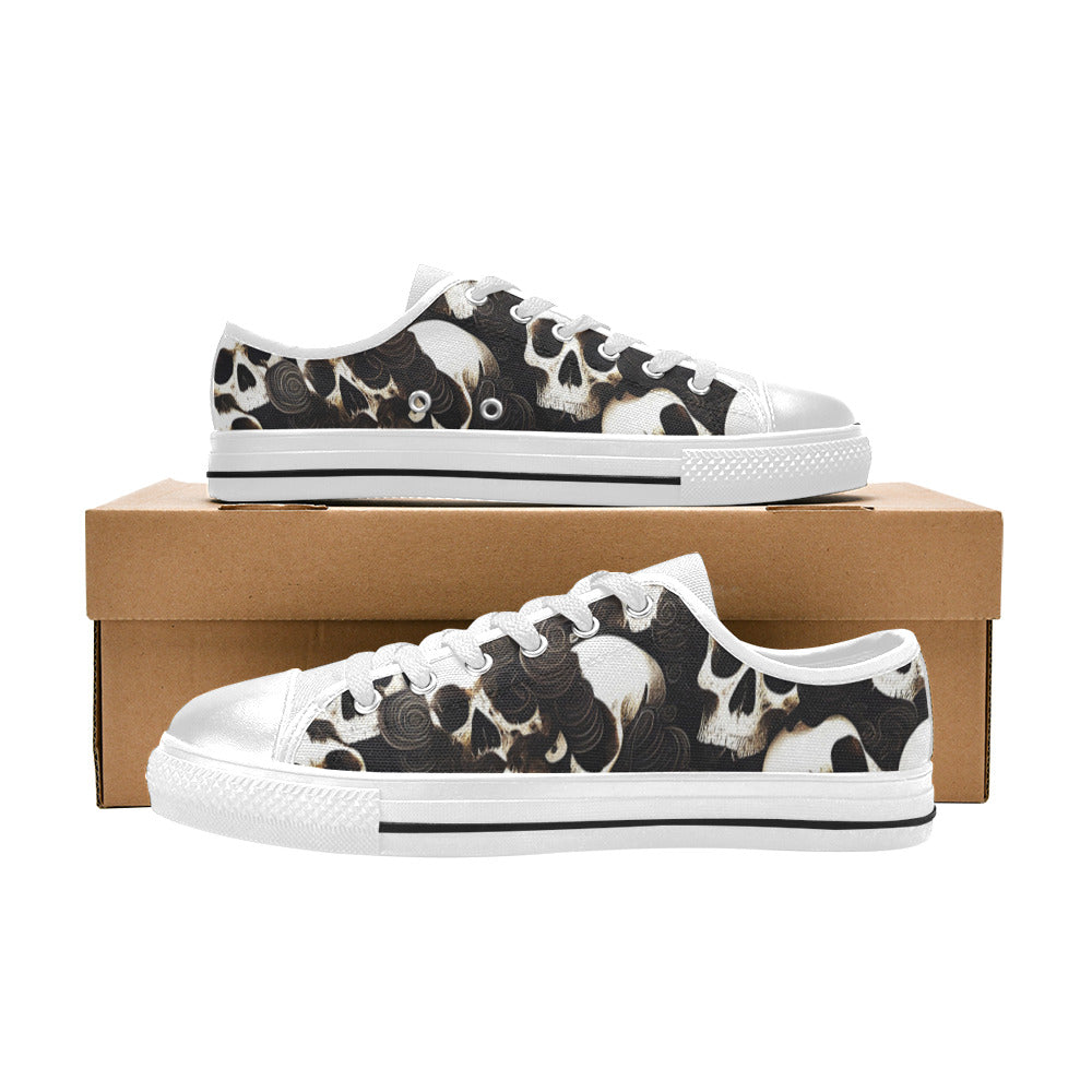 MEN'S Skulls Deluxe Canvas Wallpaper Art Custom Shoes