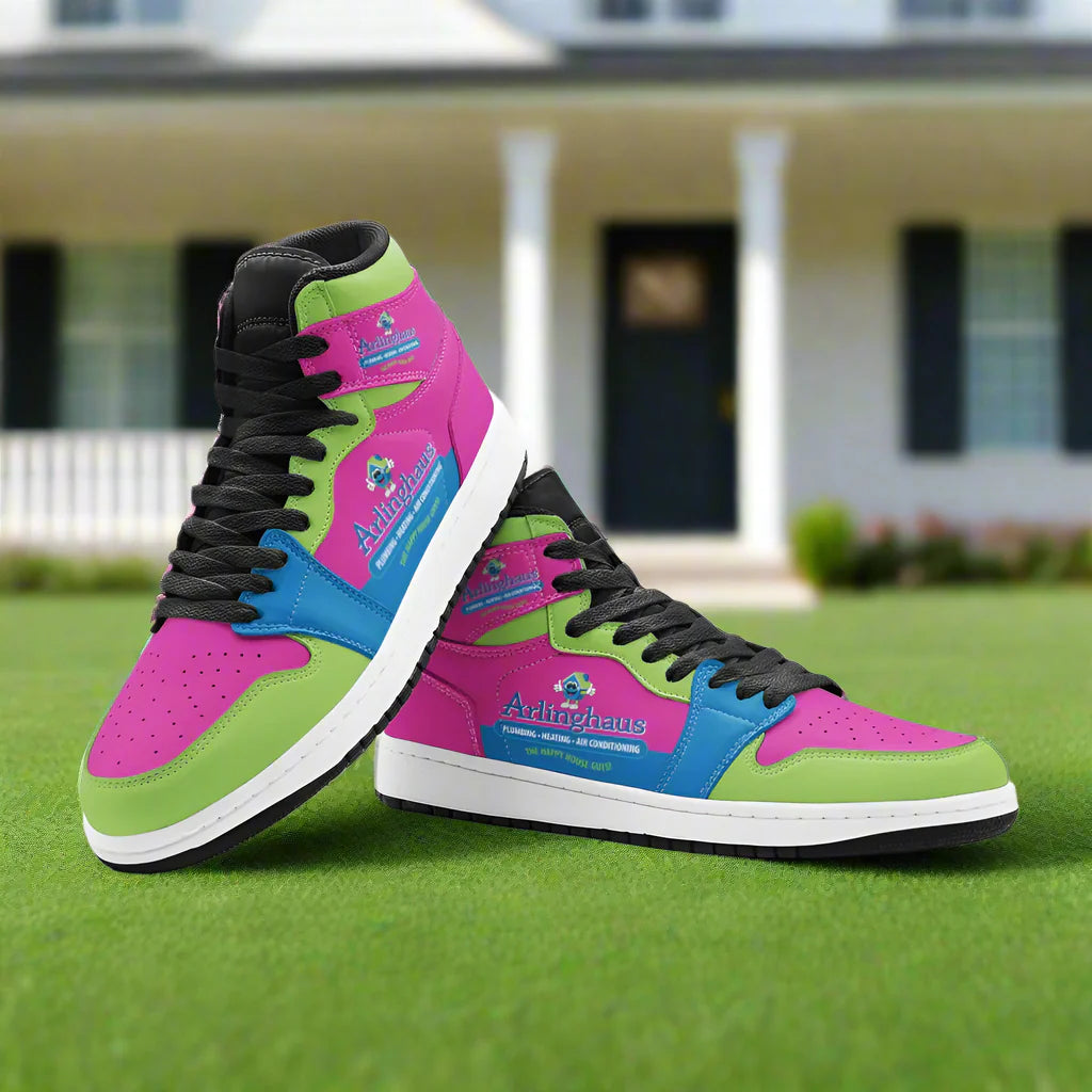 Dragon Blue Gold Vivid Bold Art - Freaky Shoes