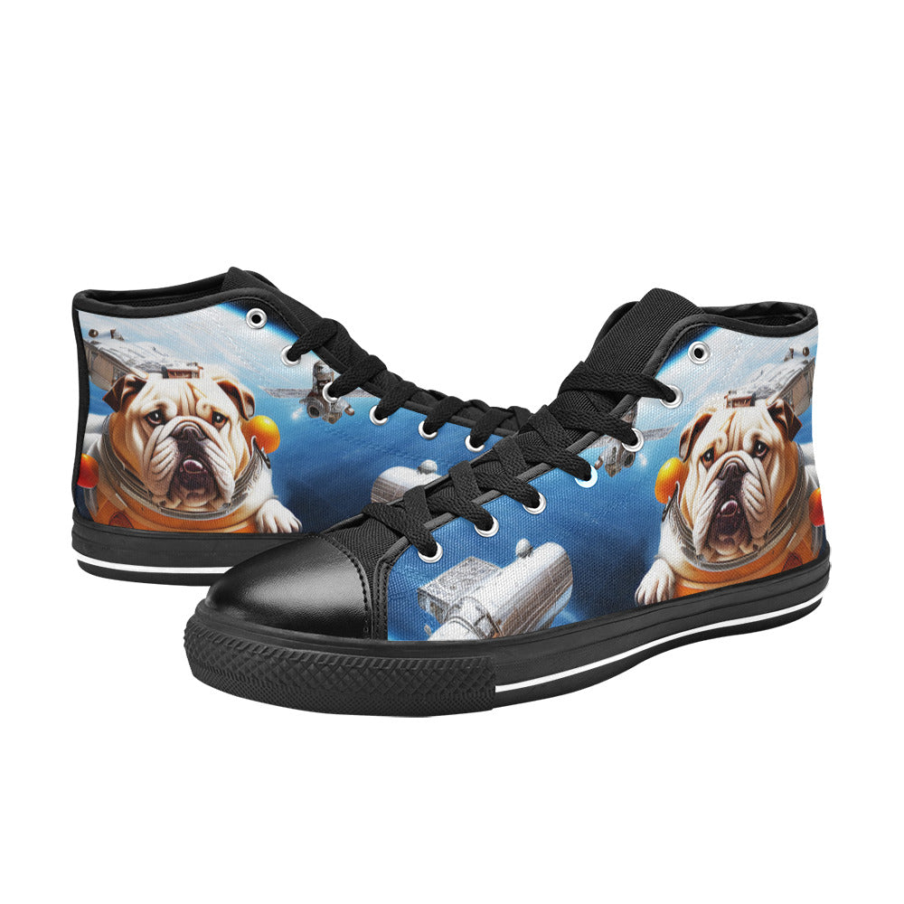 MEN'S Space Dog Men’S High Top Canvas Dark Academia Sneakers
