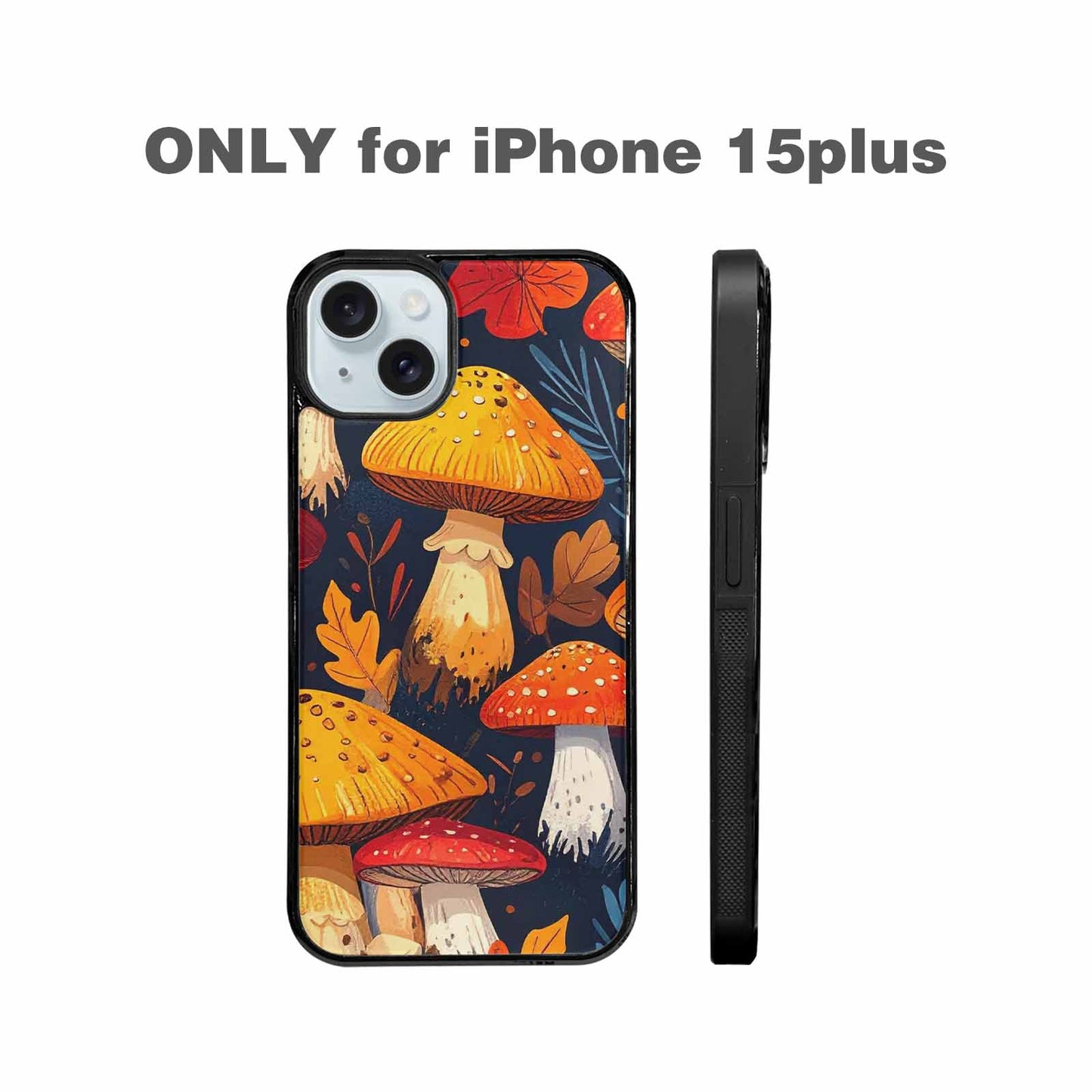 iPhone 15 Plus Case — Bold Autumn Mushroom Bold Autumn Mushroom, Unique Phone Case Design