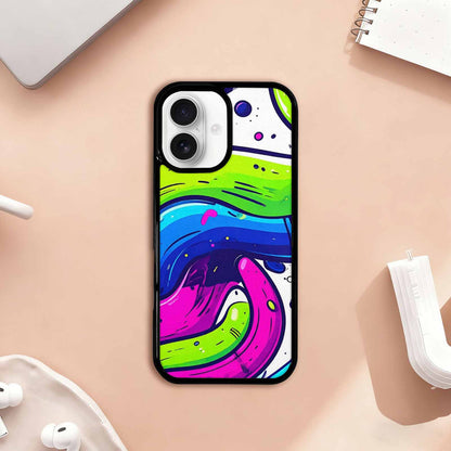 iPhone 17 Case — Acid Wash Cartoon Tie Dye, Original Design Phone Case