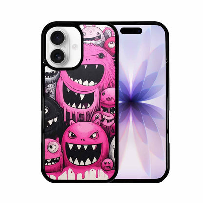 iPhone 17 Case — Black &amp; Pink Ink Cartoon Cute, Custom Print Case Cover