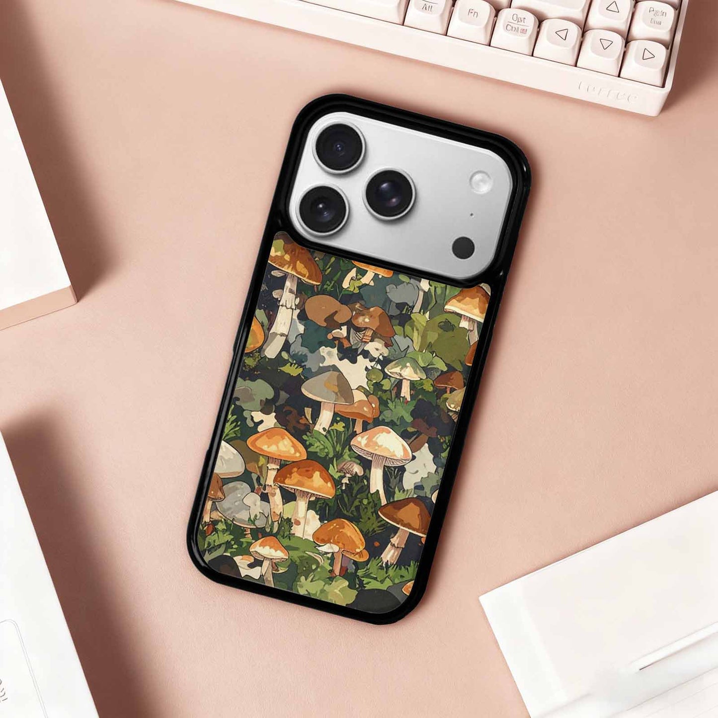 iPhone 17 Pro Case — Mushrooms Camomushrooms Patter G1e Camo, Custom Designed Case Cover