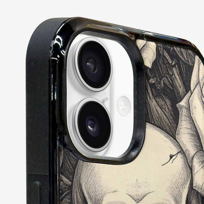 iPhone 16 Case — 20 Skulls Overlapping Seamless Tileable Pattern, Custom Made Phone Cover
