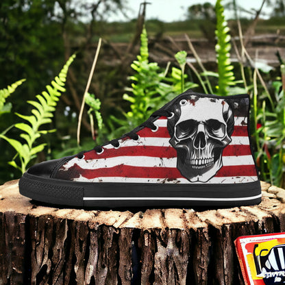 Patriotic Skull Art Women - Freaky Shoes®