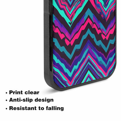 iPhone 15 Case — Psychedelic Chevron Vortex, Customized Protective Case