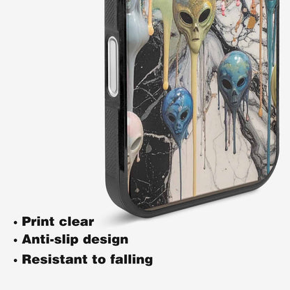 iPhone 16 Case — Aliens Marblemelting Aliens Pa Eif, Custom Printed Phone Case