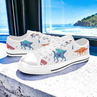 Peacock Green Emerald Unique WOMEN Bold Art - Freaky Shoes | Custom Art Sneakers