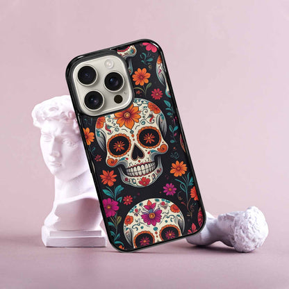 iPhone 16 Pro Case — Dia De Los Muertos Sugar Skull, Custom Made Phone Cover