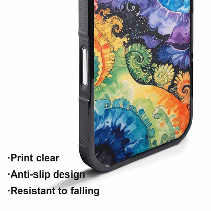iPhone 17 Air Case — Black Blue Ink Tie Dye Tie, Custom Phone Case