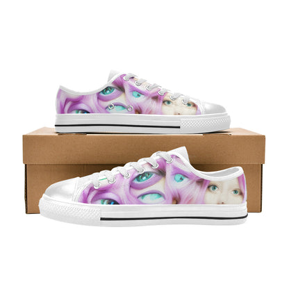 WOMEN'S Cc Wall Eyes Trippy Canvas Neon Fantasy Custom Sneakers