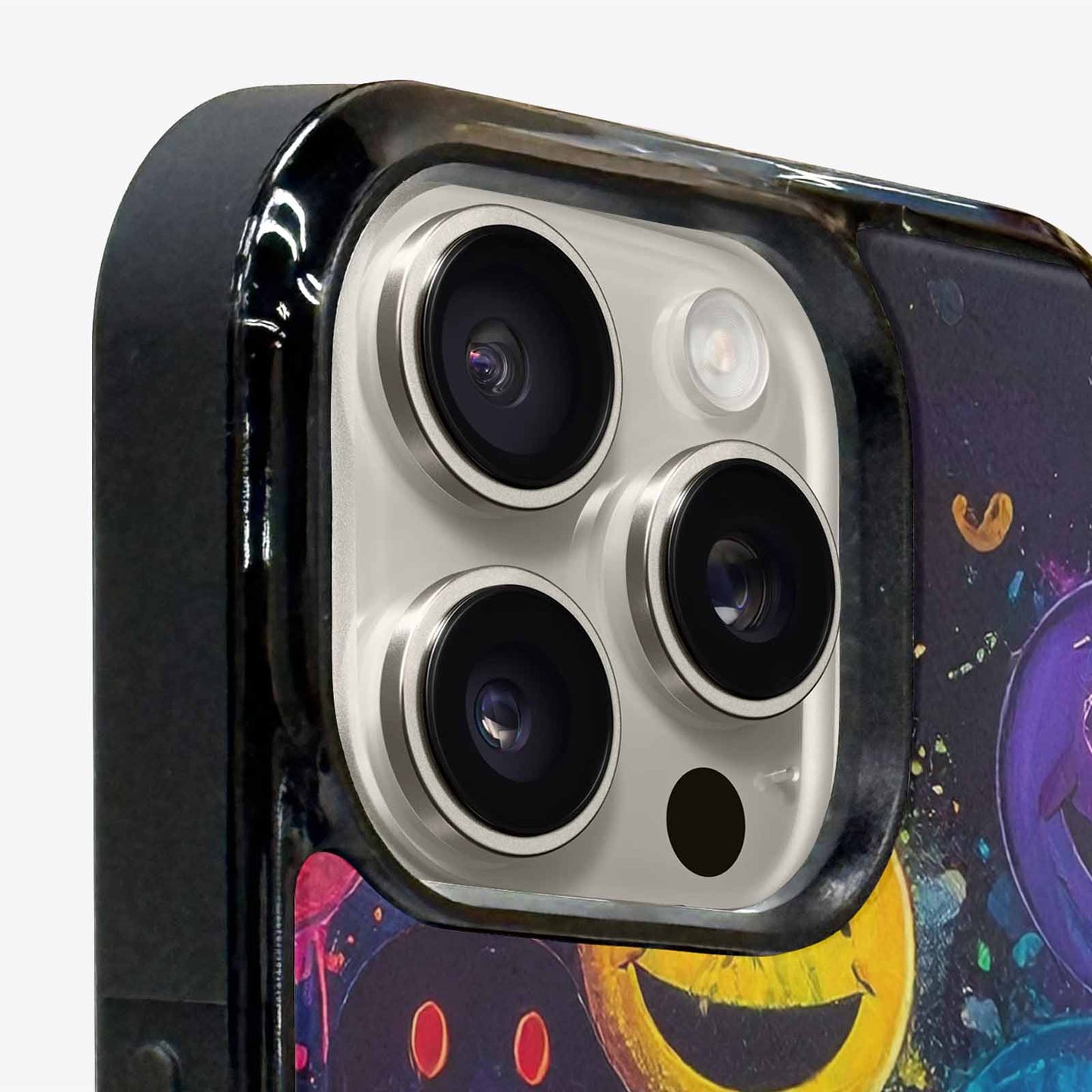 iPhone 15 Pro Max Case — Smiley Faces Glow Smiley Faces Pattern, Custom Made Phone Cover