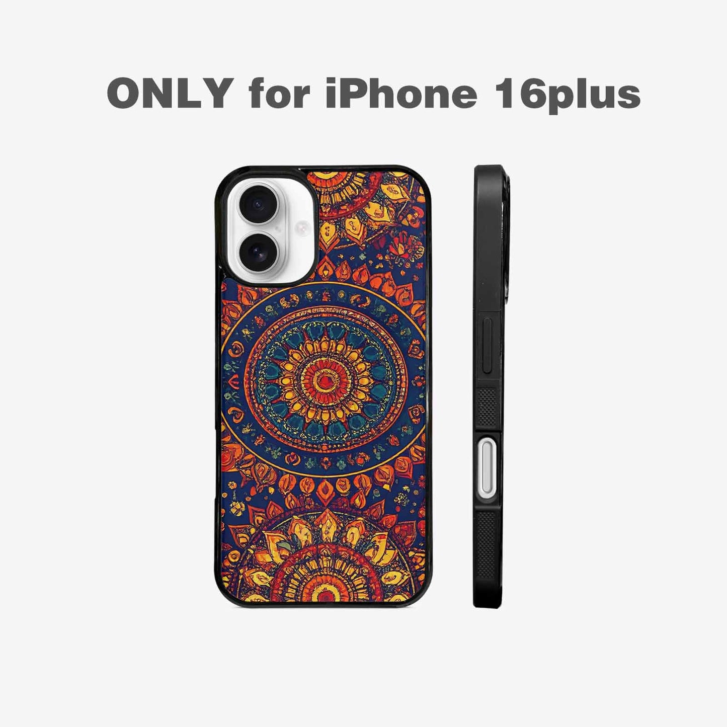 iPhone 16 Plus Case — Mandala Lions, Custom Designed Case Cover