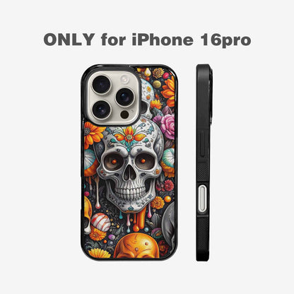 iPhone 16 Pro Case — Greyscale Black And White Dark Black, Customized Protective Case
