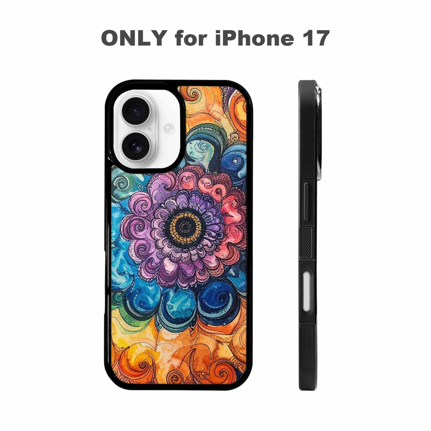 iPhone 17 Case — Tie Dye Swirls (black Tie Dye, Custom Made Phone Cover