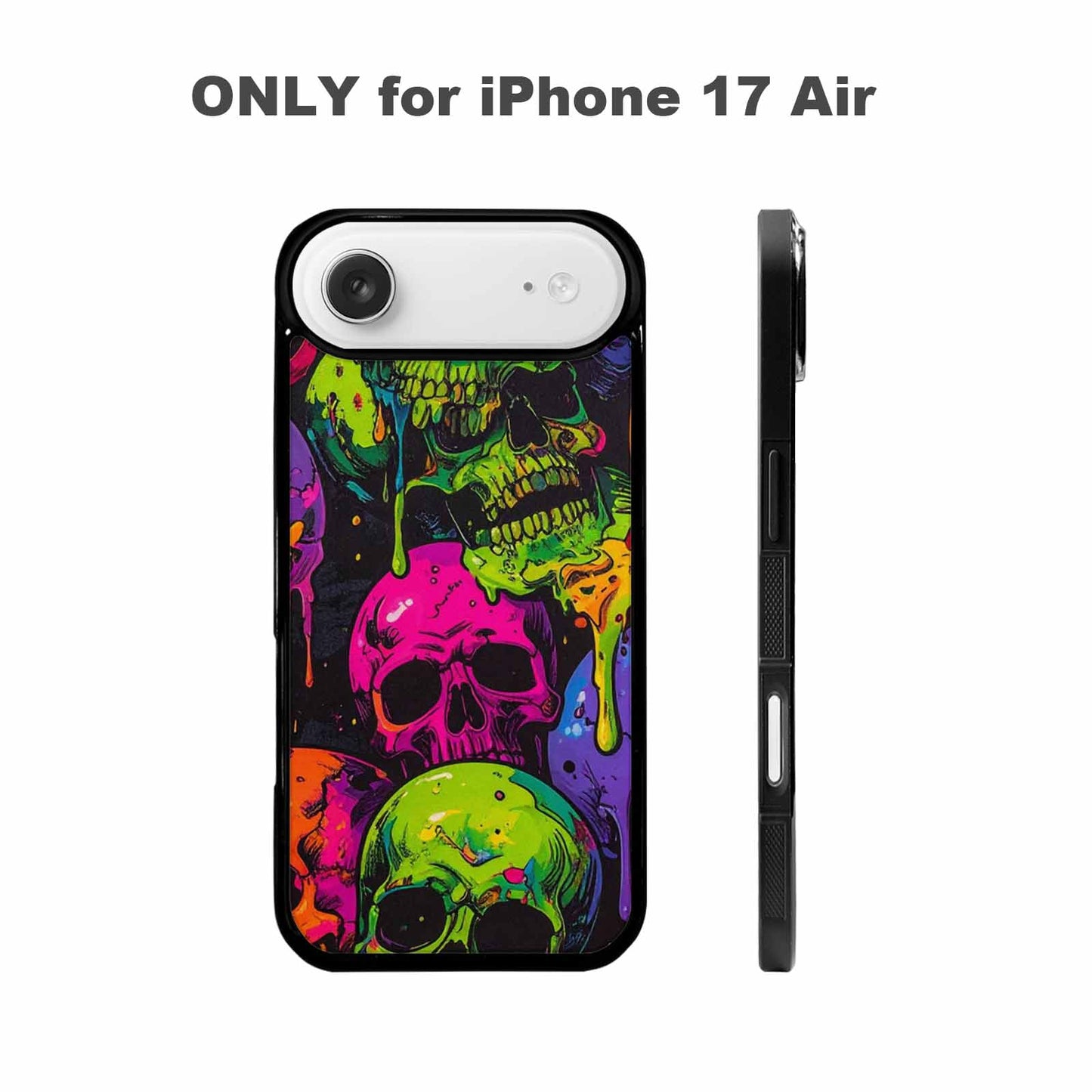 iPhone 17 Air Case — Vibrant Camo Of Skeletons Neon Camo, Personalized Phone Case