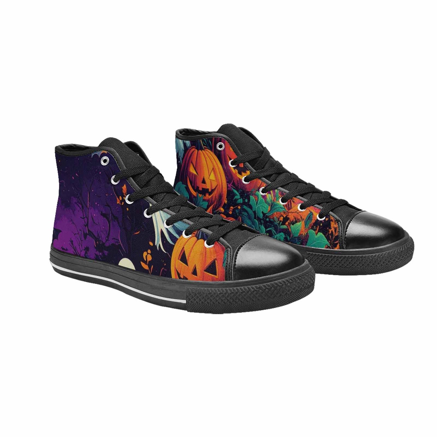 WOMEN'S Halloween Print High Top Canvas Dark Academia Shoes