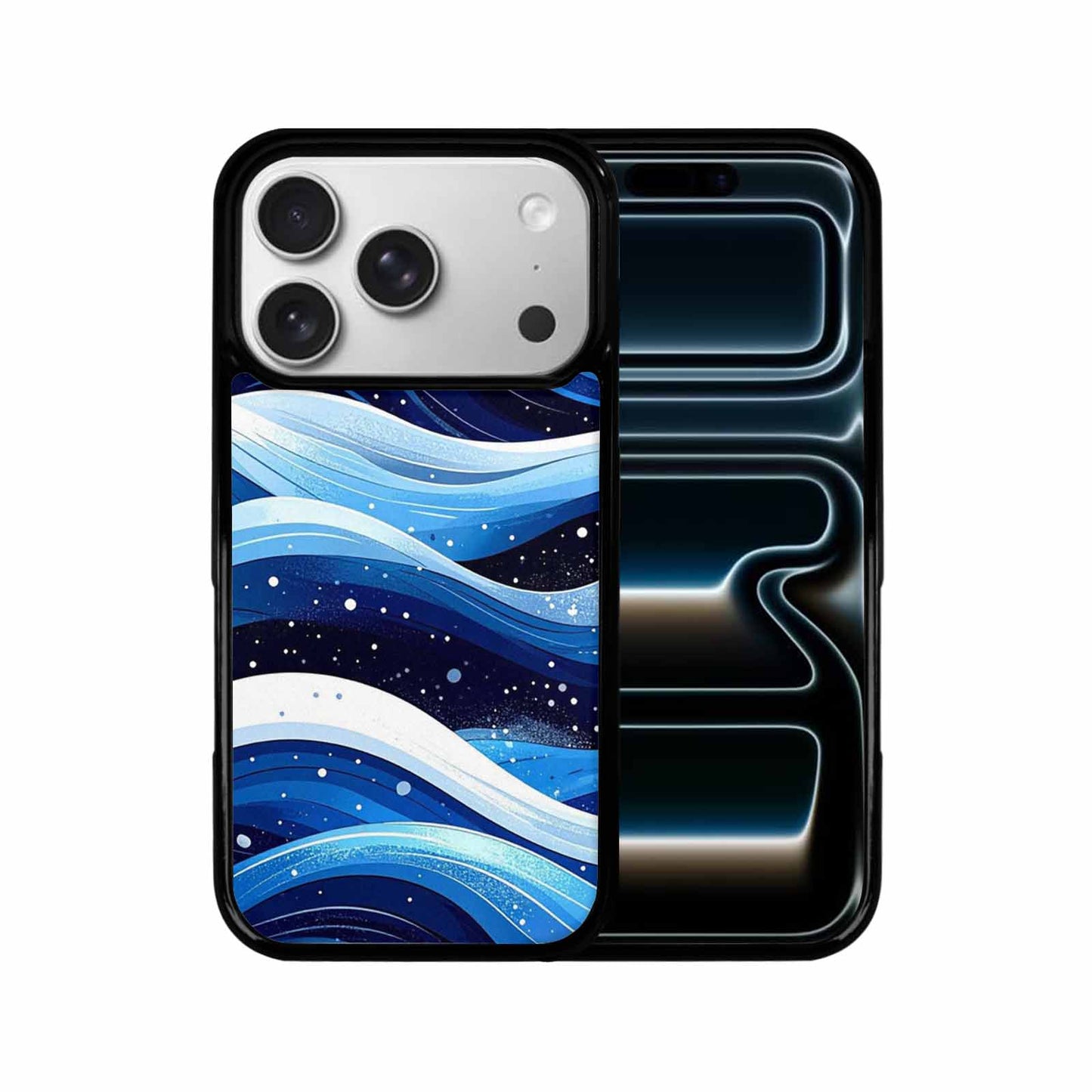 iPhone 17 Pro Case — Glossy Winter Wave Seamless Cartoon Cute, Original Design Phone Case