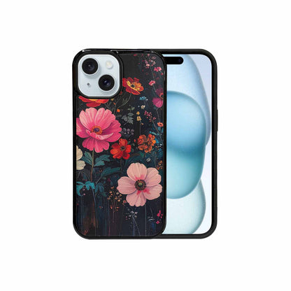 iPhone 15 Case — Shadowy Glitch Floral Pattern Hundreds Of, Custom Print Case Cover