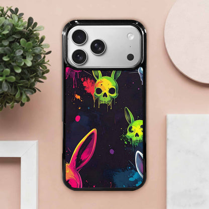 iPhone 17 Pro Max Case — Radioactive Ghost Bunny Skull Gothic Skulls, Unique Phone Case Design