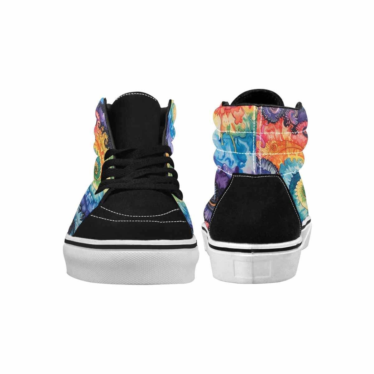 MEN'S Tie High Top Canvas Neon Fantasy Shoes