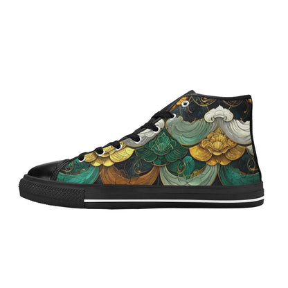 MEN'S Dragon Scale Fantasy Art High Top Canvas Grunge Custom Shoes