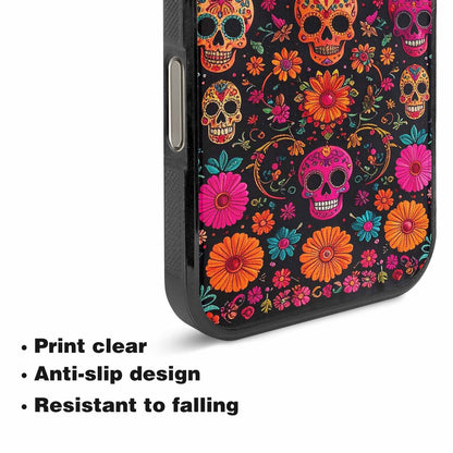 iPhone 16 Pro Max Case — Colorful Dia De Los Muertos Sugar, Custom Art Phone Cover