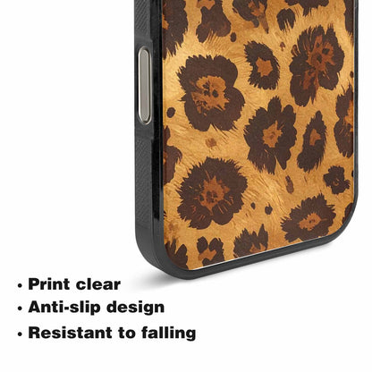 iPhone 15 Pro Max Case — Classic Leopard Print Warm Golden Tan, Custom Made Phone Cover