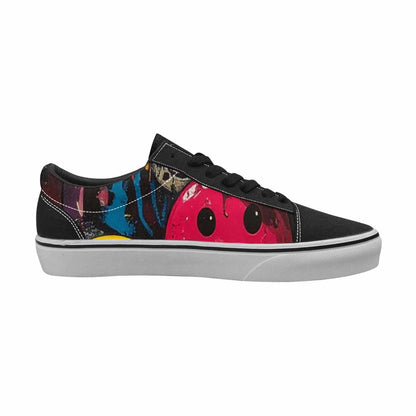 WOMEN'S Smiley Faces Lace-Up Canvas Wallpaper Art Sneakers