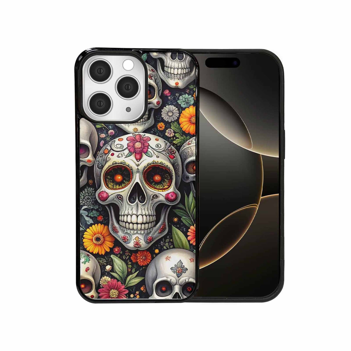 iPhone 15 Pro Max Case — Greyscale Black And White Dark Black, Unique Phone Case Design