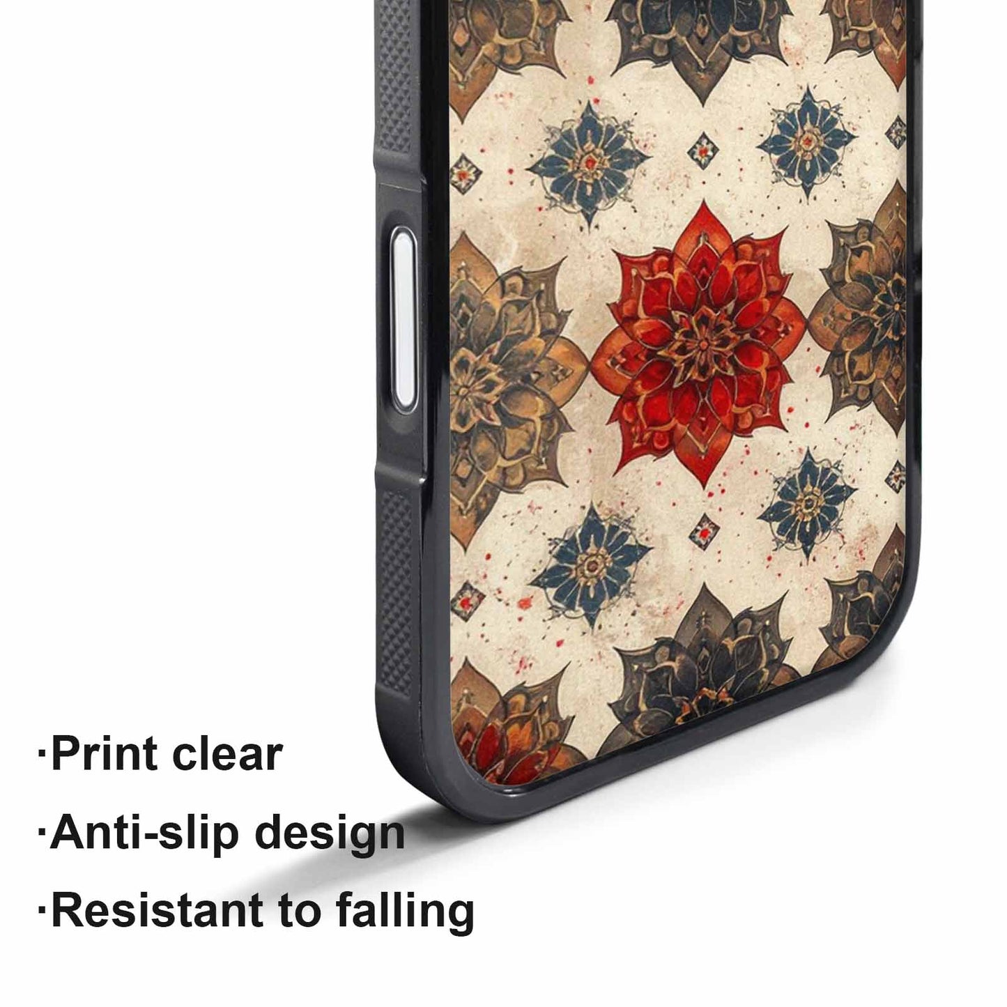 iPhone 17 Pro Case — Small Mandala Pattern Randomly Varying Floral, Custom Designed Case Cover