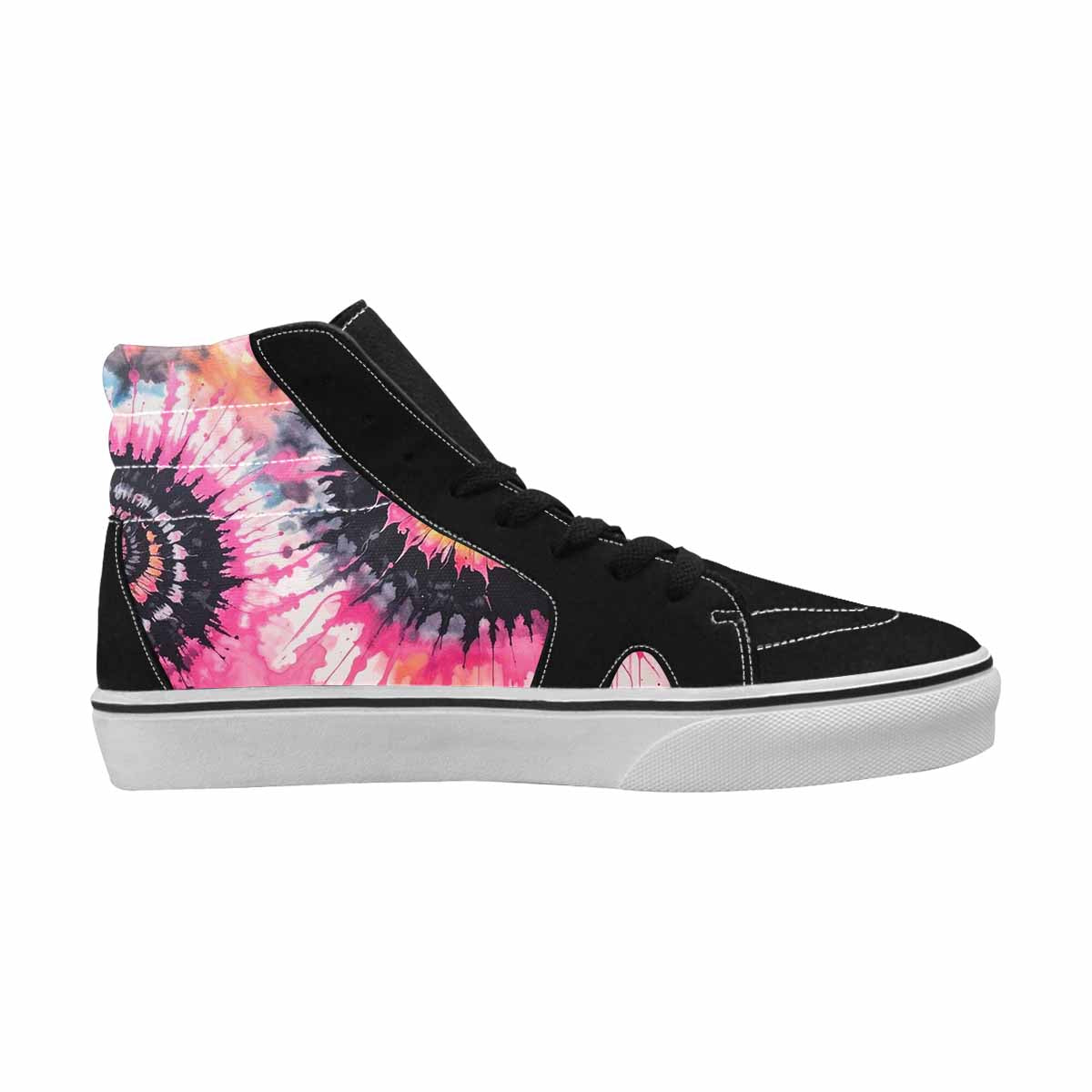 MEN'S Tie High Top Canvas Kaleidoscope Sneakers
