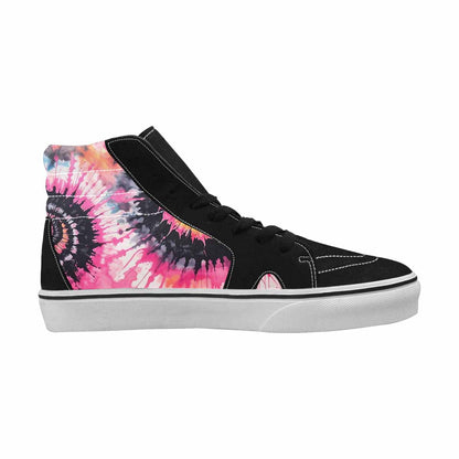 MEN'S Tie High Top Canvas Kaleidoscope Sneakers