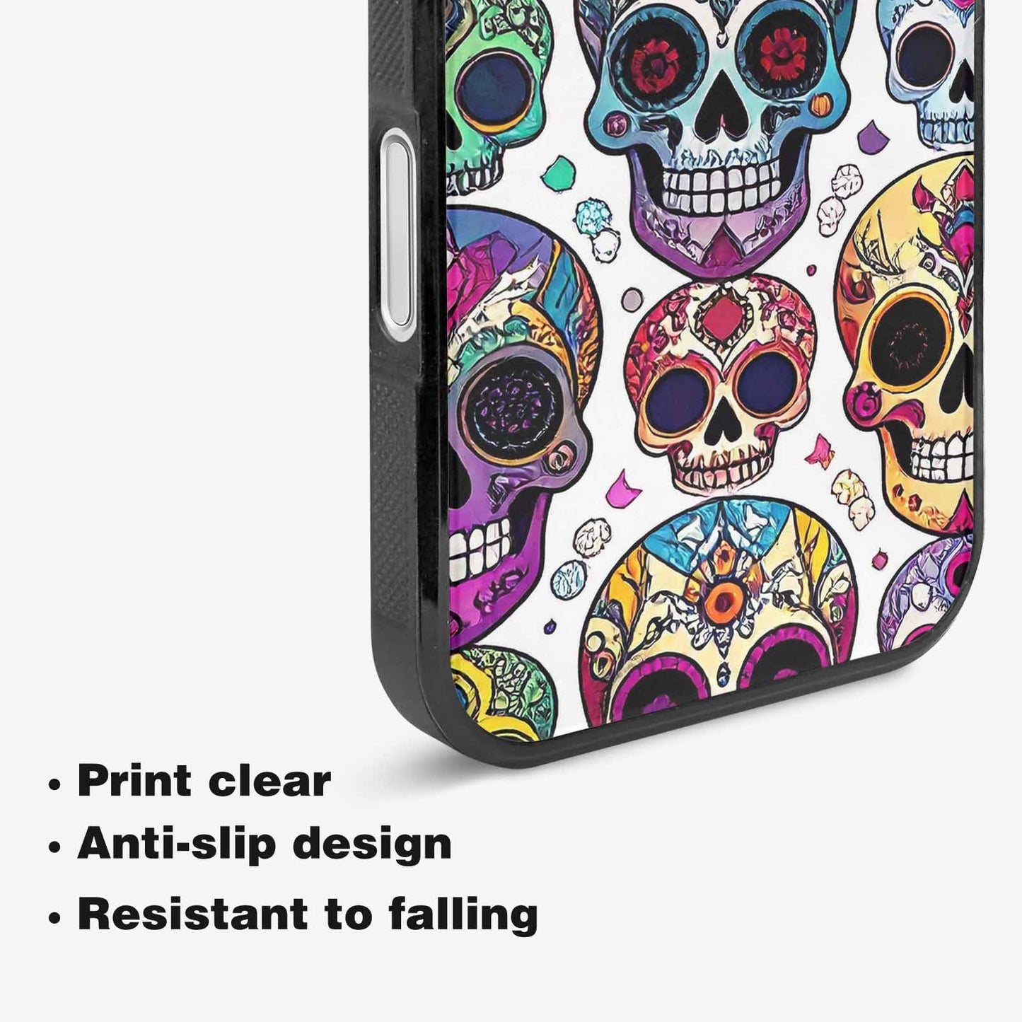 iPhone 16 Plus Case — Vibrant Skull Seamless, Custom Made Phone Cover