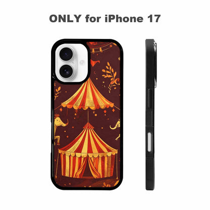 iPhone 17 Case — Vintage Circus Art Pattern Retro Vintage, Custom Designed Case Cover
