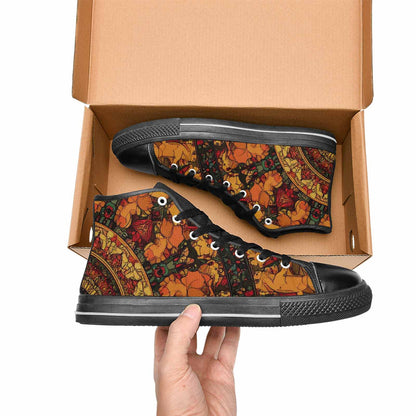MEN'S Mandala Lions High Top Canvas Surreal Sneakers