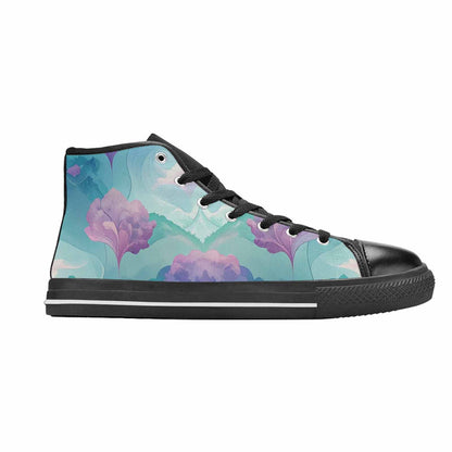 WOMEN'S Surrealist Dreamscape High Top Canvas Vibrant Chaos Custom Shoes