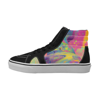 WOMEN'S Psychedelic Art Tie Dye High Top Skateboarding Vivid Custom Sneakers