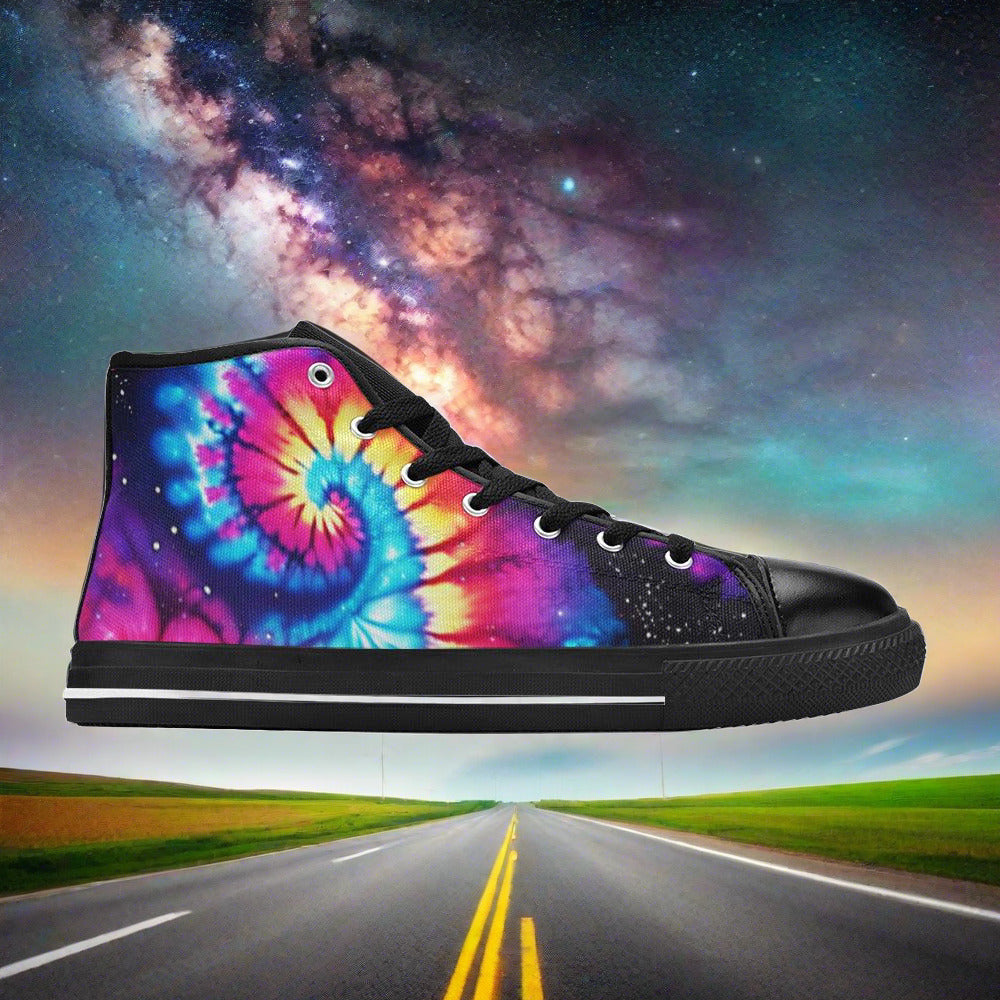 Aurora Borealis Earthy Brown Vivid WOMEN Bold Art - Freaky Shoes | Custom Art Sneakers