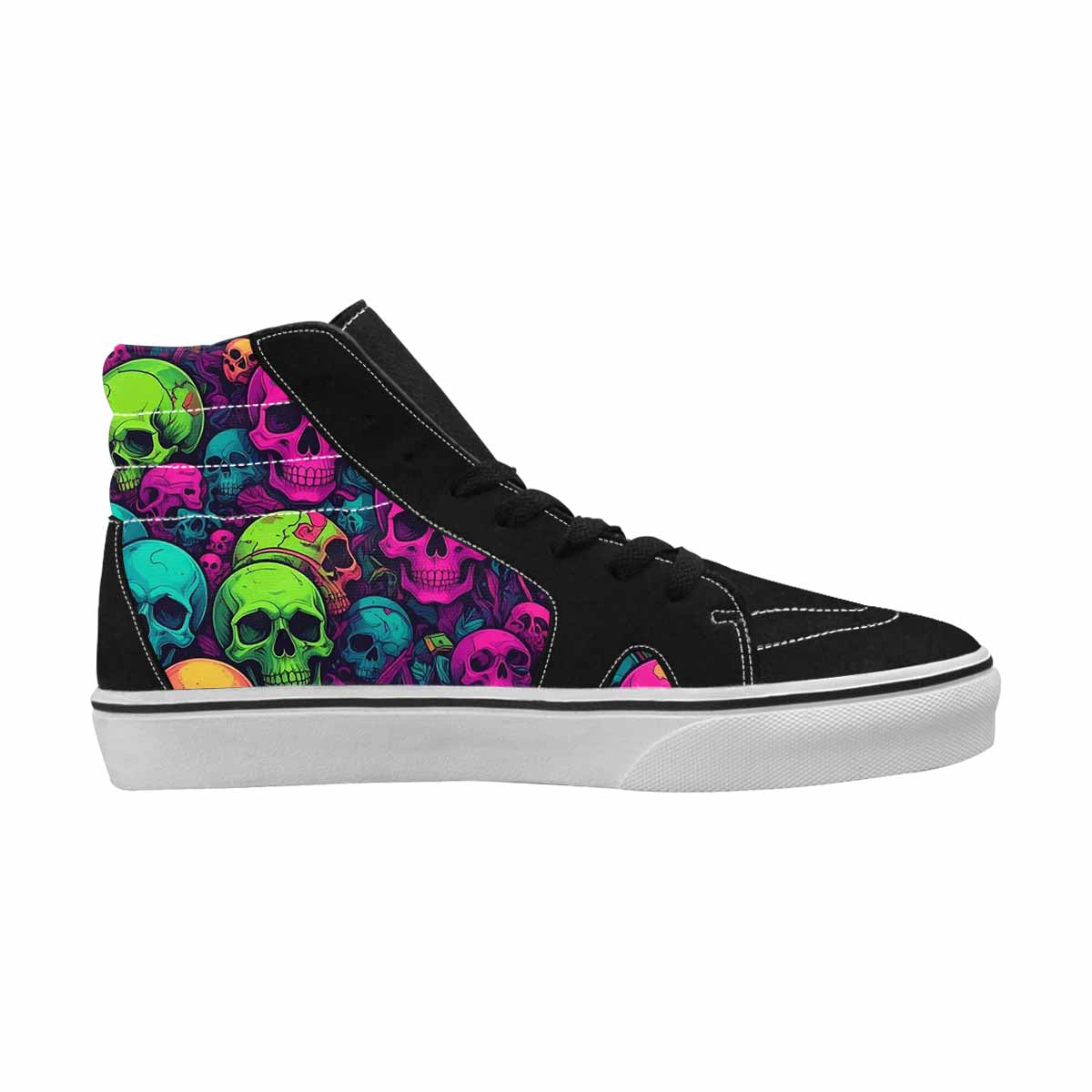 WOMEN'S Skulls - Neon High Top Canvas Y2K Sneakers