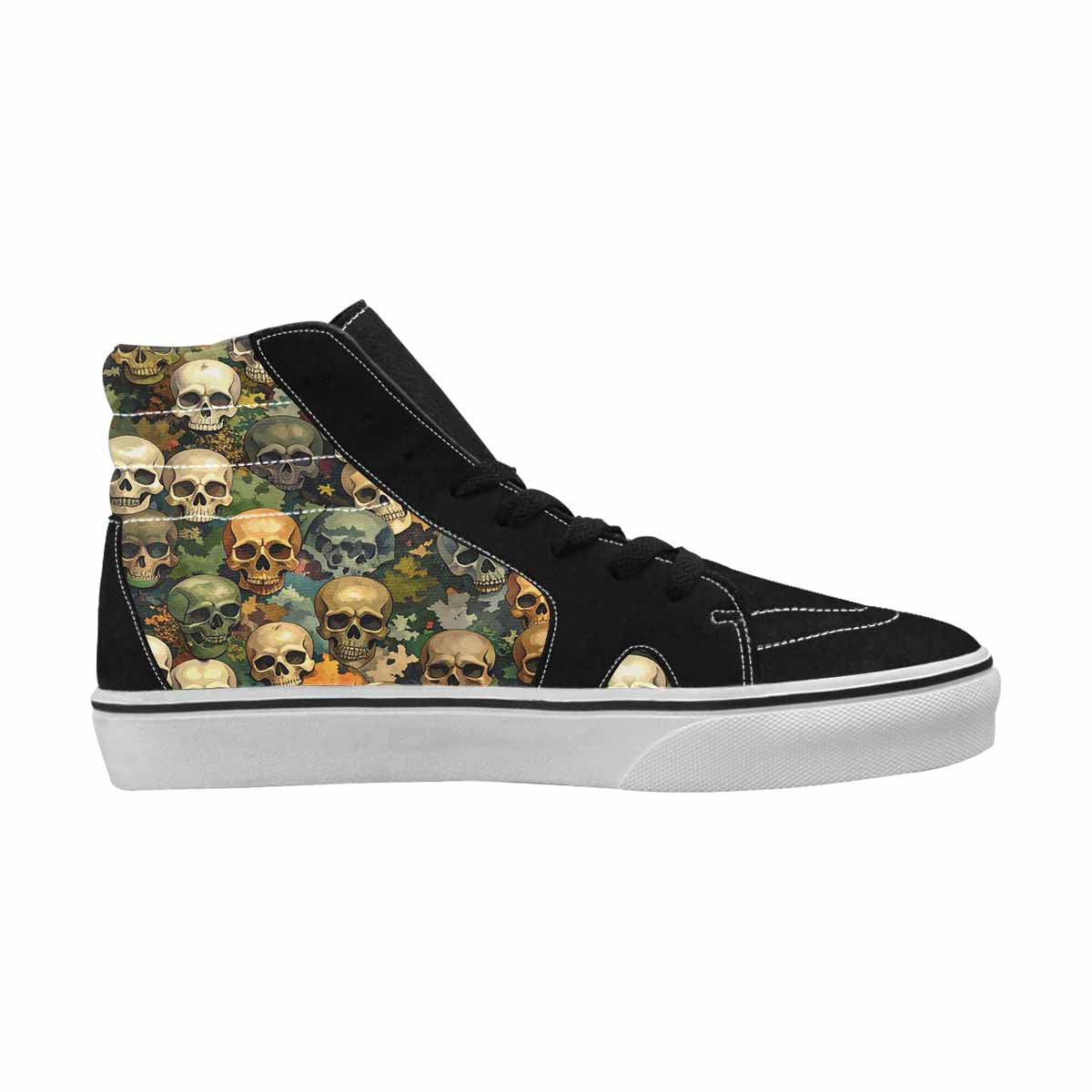 MEN'S Skulls  Camo Skulls High Top Canvas Surreal Custom Shoes