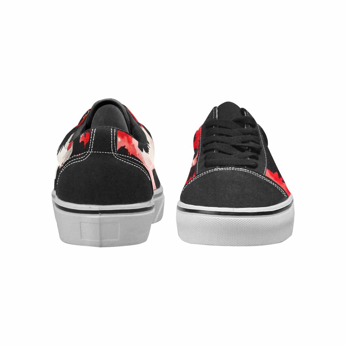 WOMEN'S Animal Print (black & Lace-Up Canvas Grunge Shoes